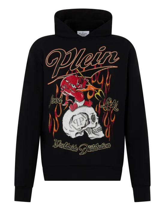 Hoodie Sweatshirt Little Devil Crystal Crystal