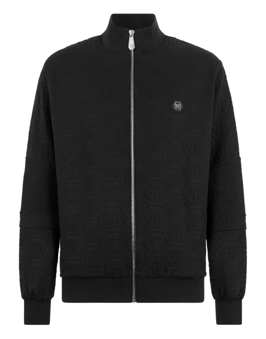 Padded Tracksuit Jacket Biker Monogram