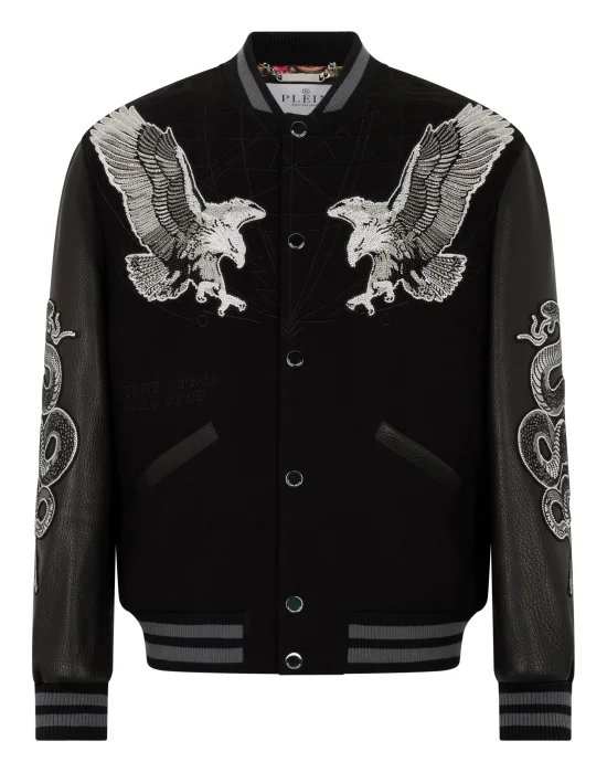 Composed Varsity Bomber Tattoo Strass