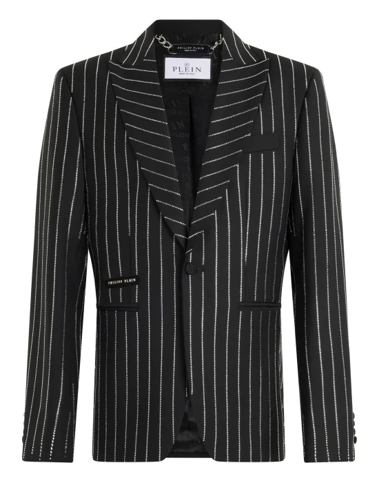 Jacquard Blazer Lord Fit Strass