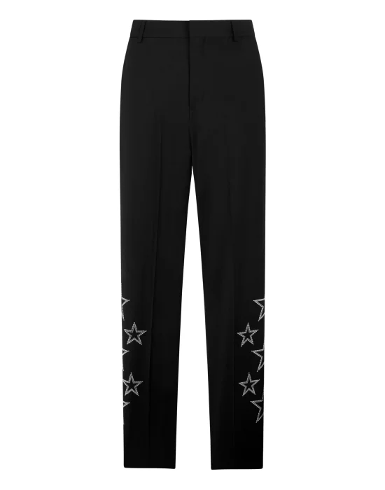 Loose Fit Trousers Stars Studs
