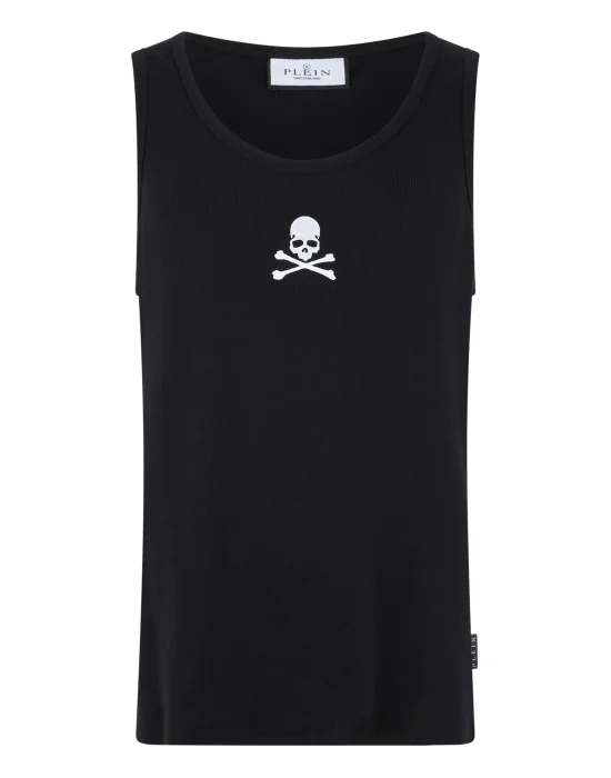 Cotton Tank Top Skull & Bones
