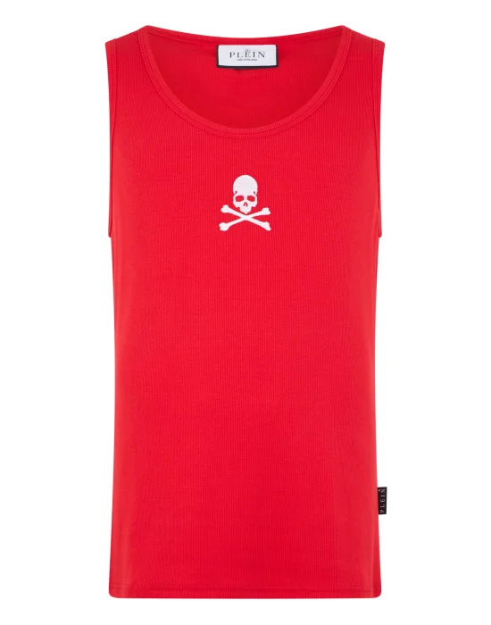 Cotton Tank Top Skull & Bones