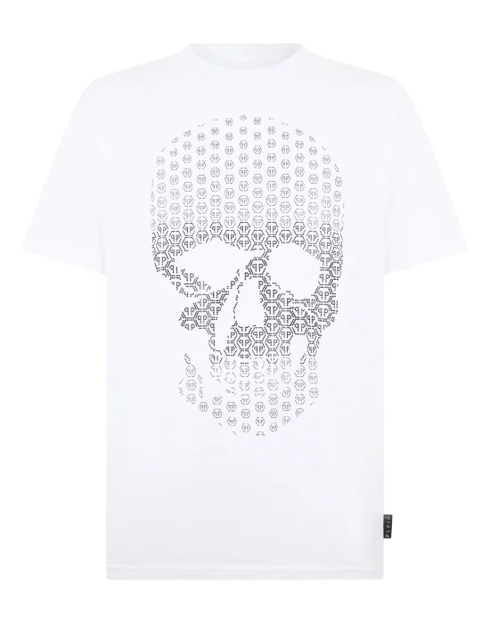 Round Neck T-Shirt Skull Strass Skull Strass