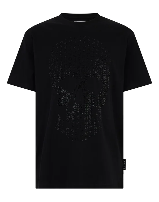 Round Neck T-Shirt Skull Strass Skull Strass