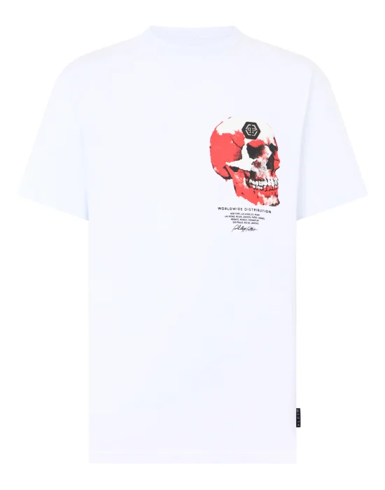 Roundneck T-Shirt Puffy Red Skull Skull