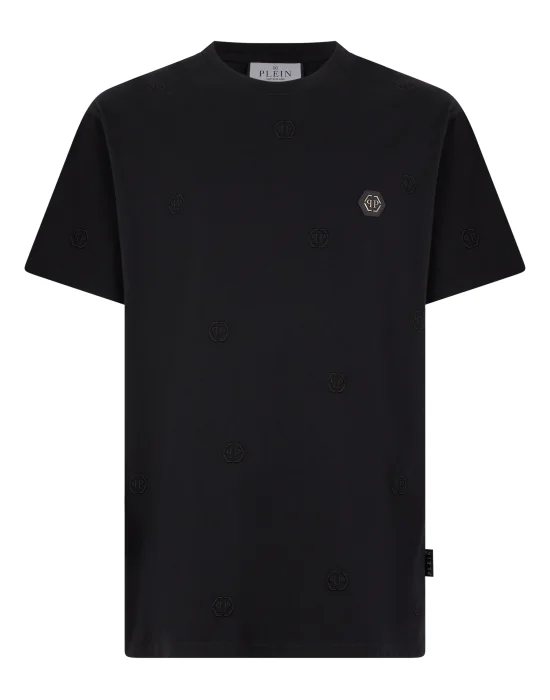 Embroidered Round Neck T-Shirt Monogram Monogram