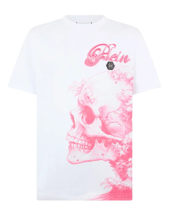 Round Neck T-Shirt Ceramic Skull