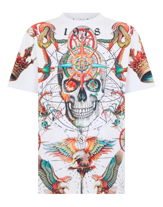 Round Neck T-Shirt All-Over Tattoo