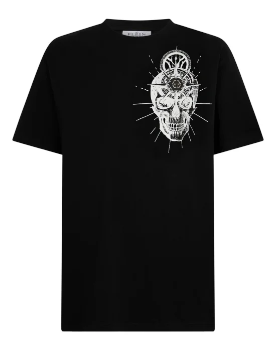 Round Neck T-Shirt Skull Tattoo
