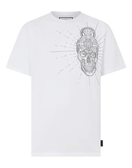 Round Neck T-Shirt Skull Stones