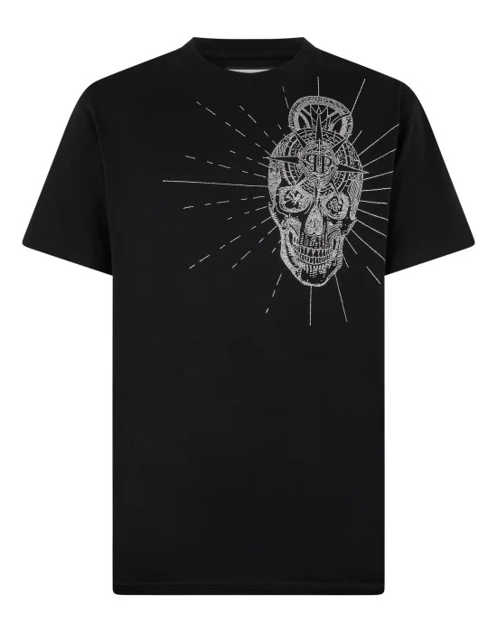 Round Neck T-Shirt Skull Stones