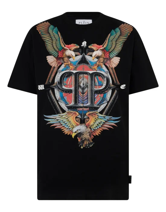 Round Neck T-Shirt Eagle Tattoo
