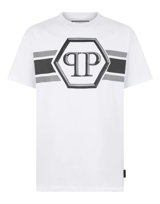 Round Neck T-Shirt Hexagon Line