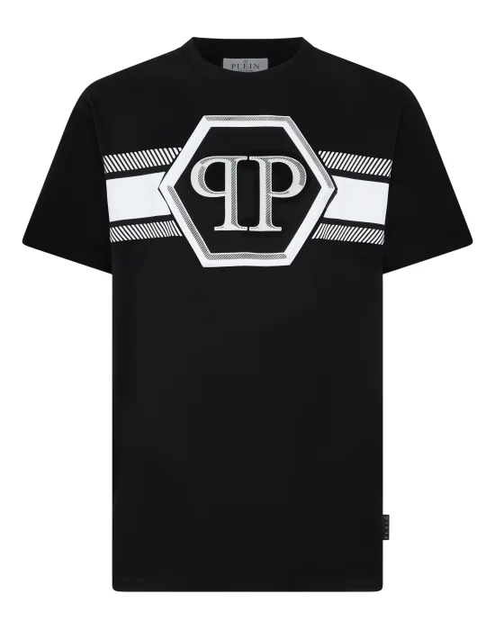 Round Neck T-Shirt Hexagon Line