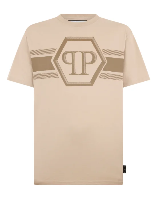 Round Neck T-Shirt Hexagon Line