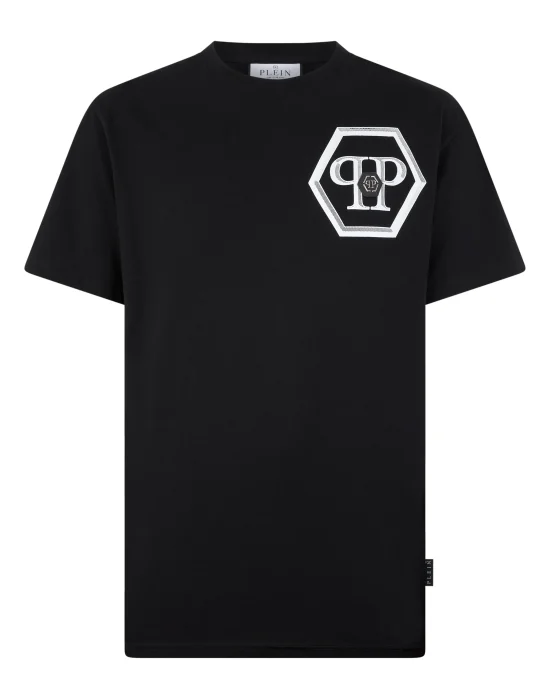 Round Neck T-Shirt Lines Hexagon
