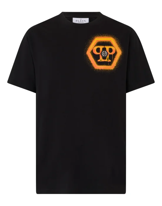 Round Neck T-Shirt Spray Hexagon
