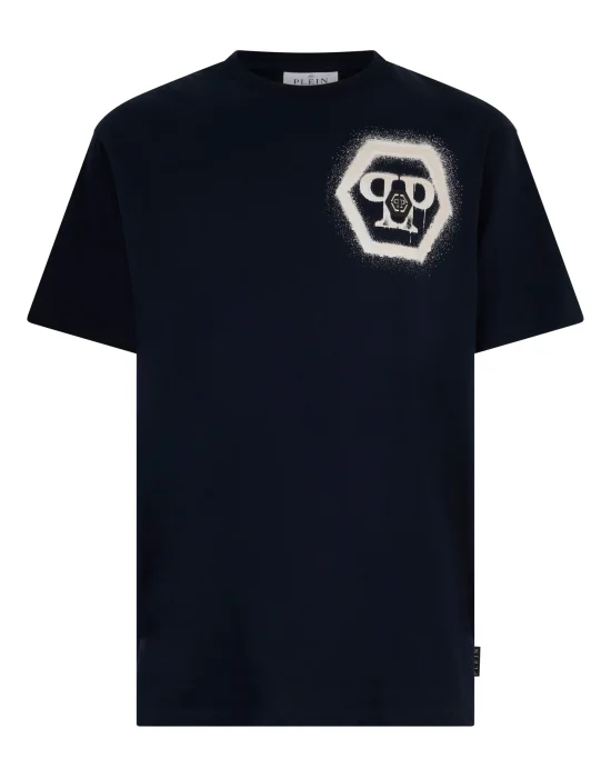 Round Neck T-Shirt Spray Hexagon
