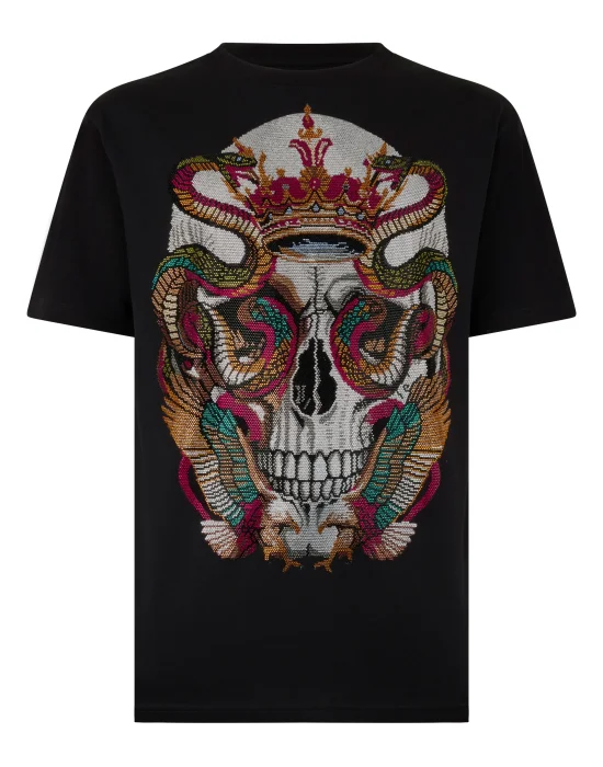 Round Neck T-Shirt Snake King Stones