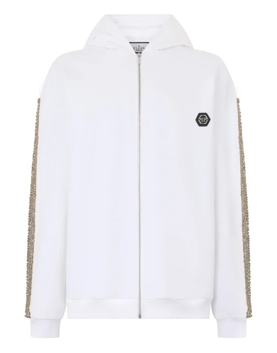 Regular Zip Hoodie Strass Signature