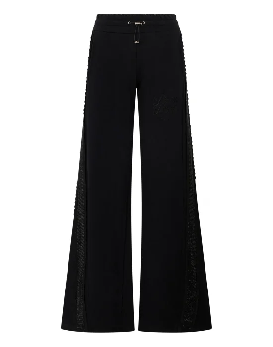 Skater Fit Tracksuit Pants Strass Band