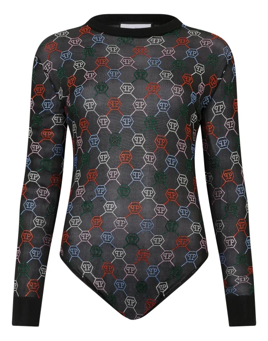 Knitted Bodysuit Multicolor Monogram