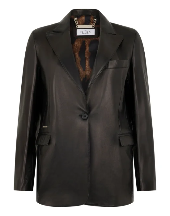 Nappa Leather Boyfriend Fit Blazer