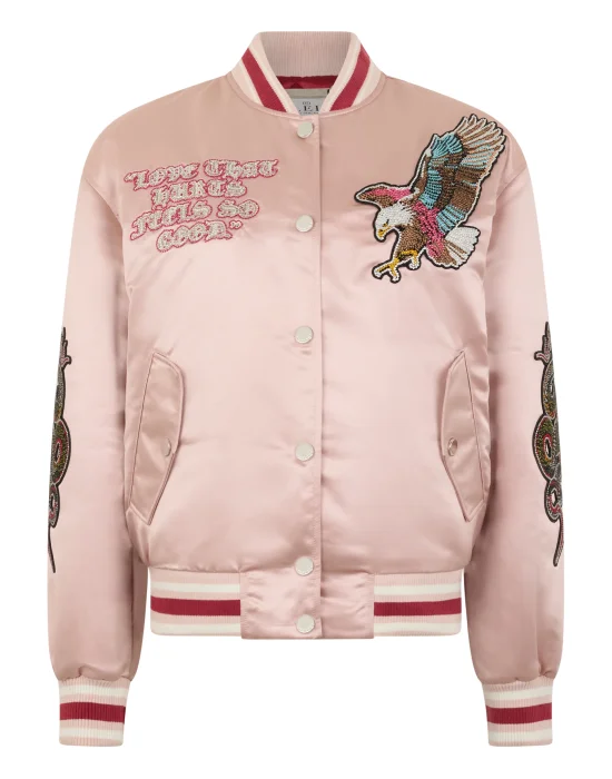 Oversized Bomber Patches Strass
