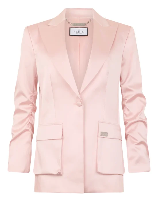 Satin Cargo Fit Blazer