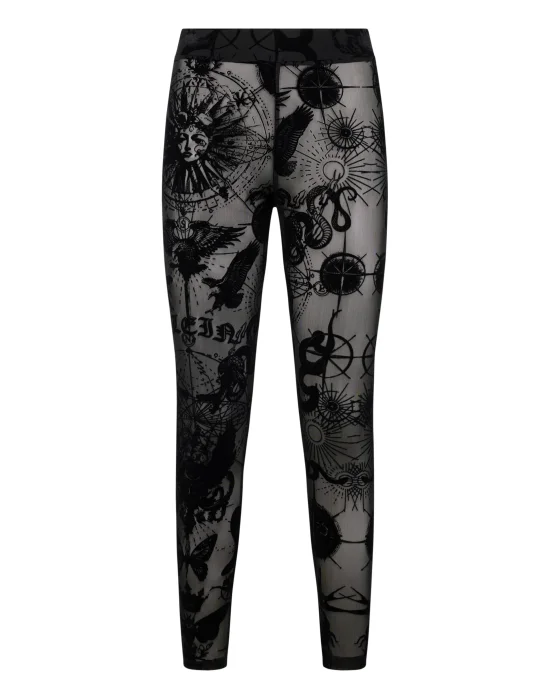 Tulle Leggings Flock Butterfly Tattoo
