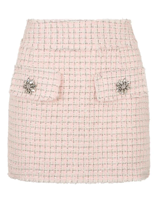 Tweed Mini Skirt Crystals