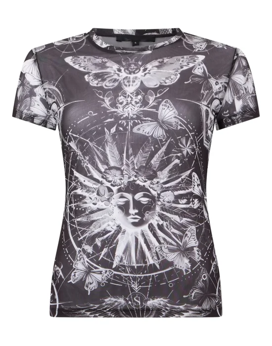 Tulle Sexy Pure Fit T-Shirt Butterfly Tattoo