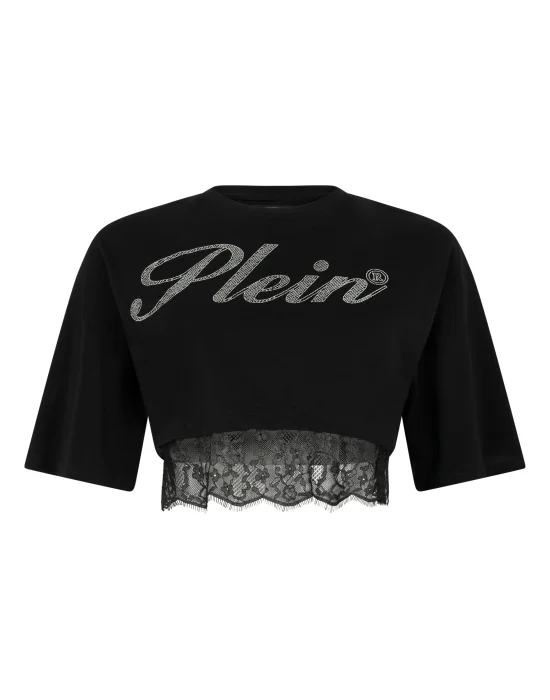 Cropped T-Shirt Lace