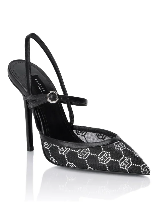 Mesh Slingbacks Monogram Strass 11