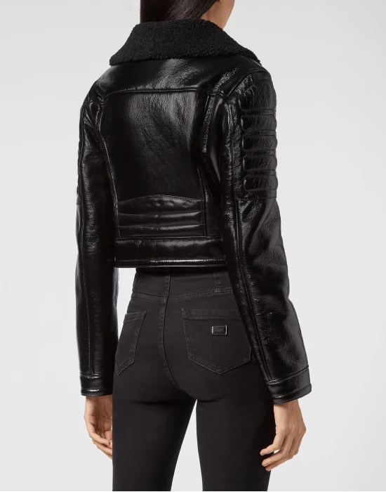 Shiny Leather Biker Iconic Plein