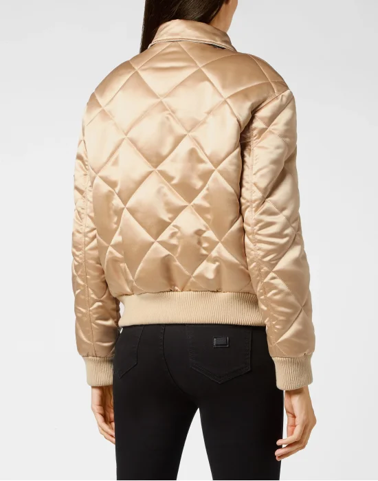 Nylon Quilted Bomber Iconic Plein
