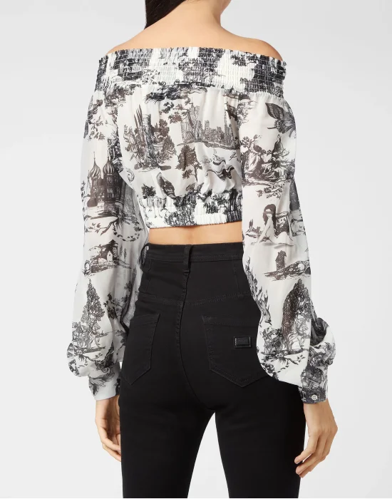 Georgette Crop Top LS En PLEIN air