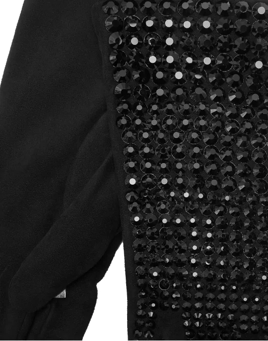 Suede Mid-Gloves Crystal
