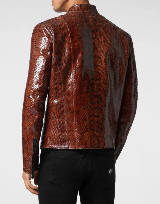 Real Python Leather Jacket