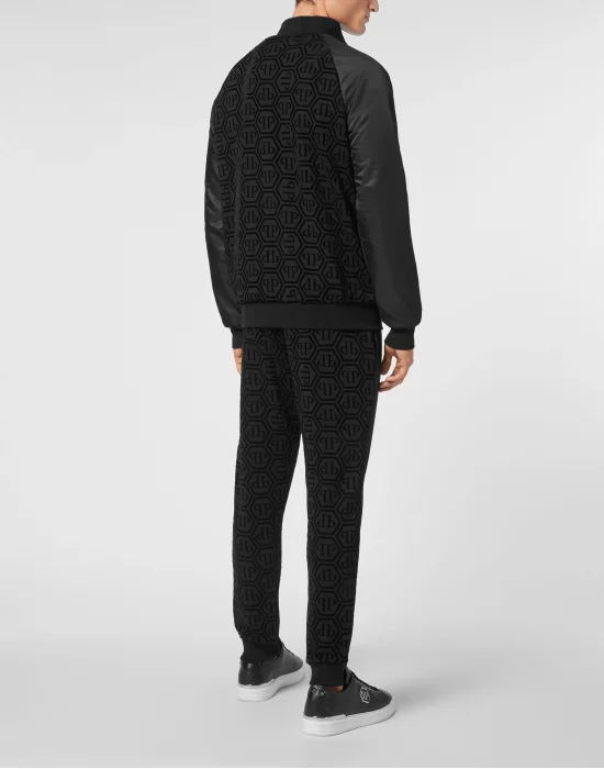 Jogging Set Top/Trousers With Nylon Inserts Monogram