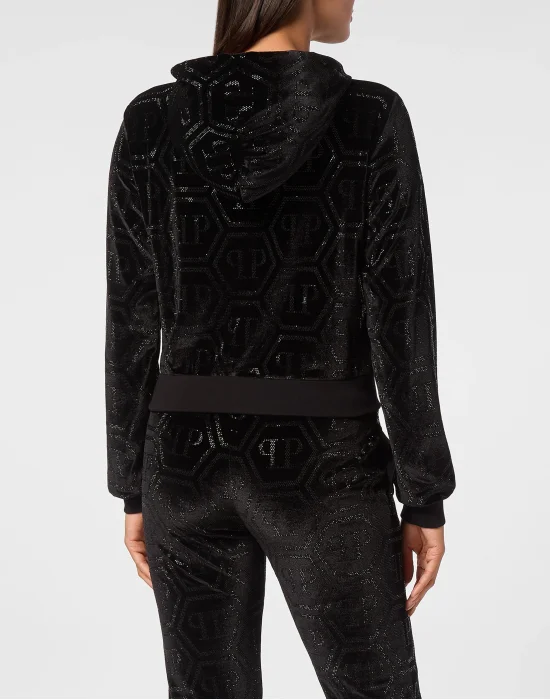 Hoodie Sweatshirt Strass Monogram