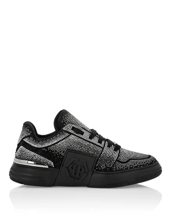 Suede Lo-Top Sneakers Strass Hexagon