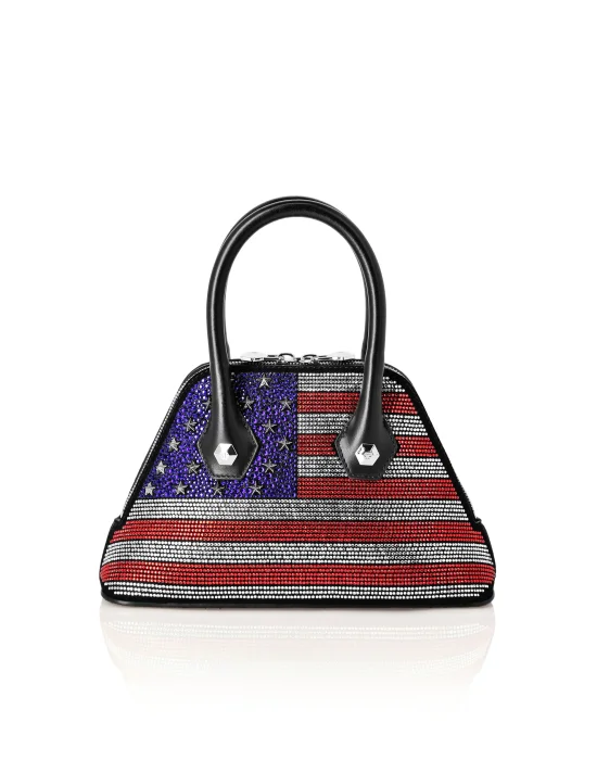 Philipp Plein Majestic Handbag American Flag Small