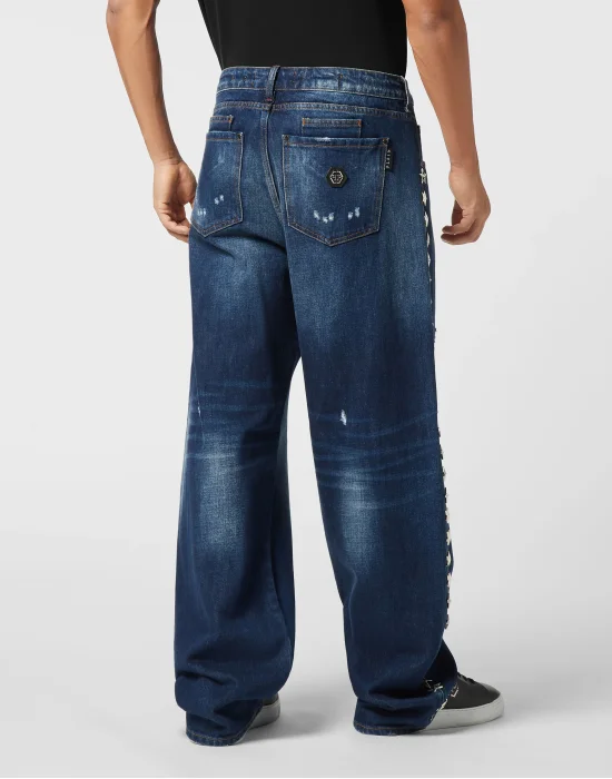 Beach Boy Fit Jeans Stars Studs