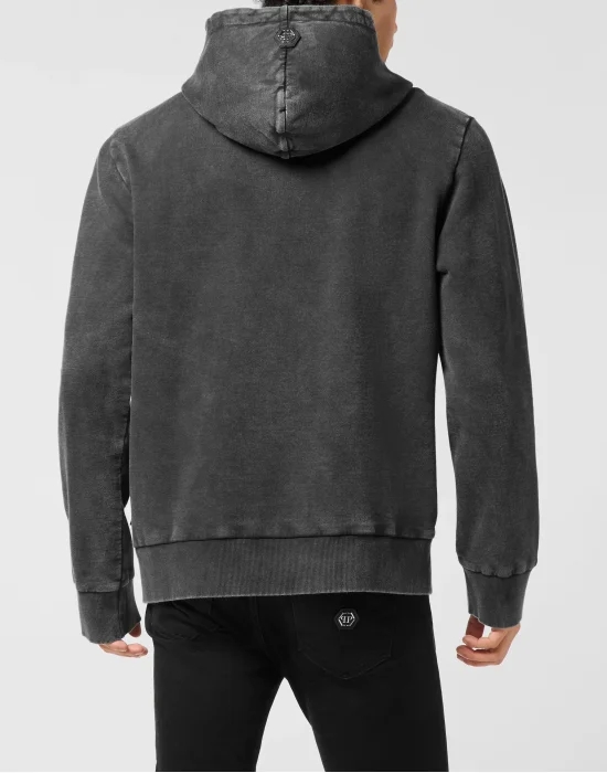 Washed Hoodie Sweatshirt Plein Eagle