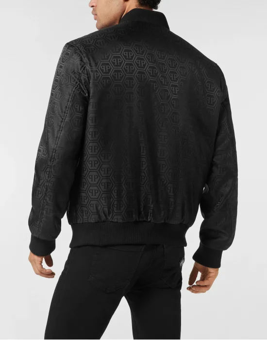 Nylon Bomber Jacquard Monogram