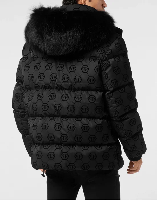 Mid Length Down Jacket Monogram