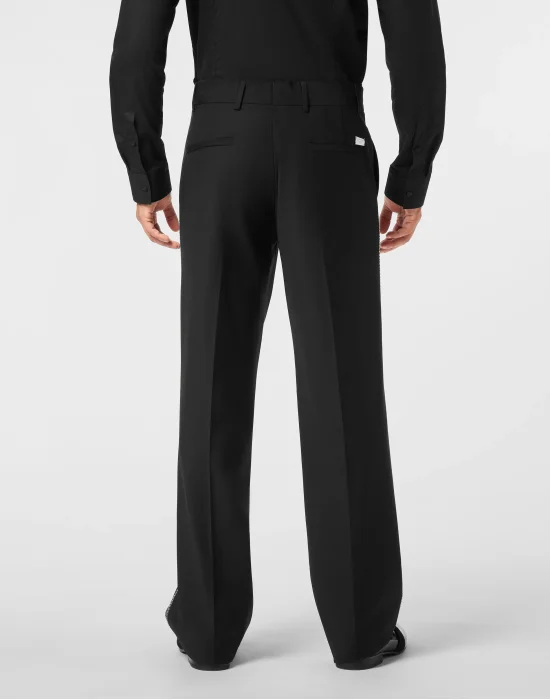 Straight Loose Trousers Studs