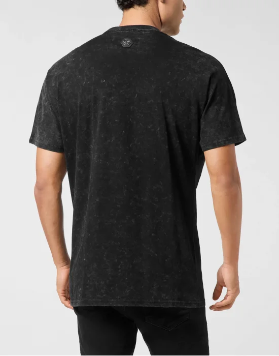Washed Kimono Cut T-Shirt Eagle Crystal